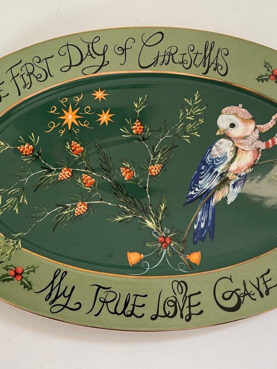 Anthropologie Phannapast Taychamaythakool 12 Days of Christmas Platter 2024 NWOT - Picture 1 of 6